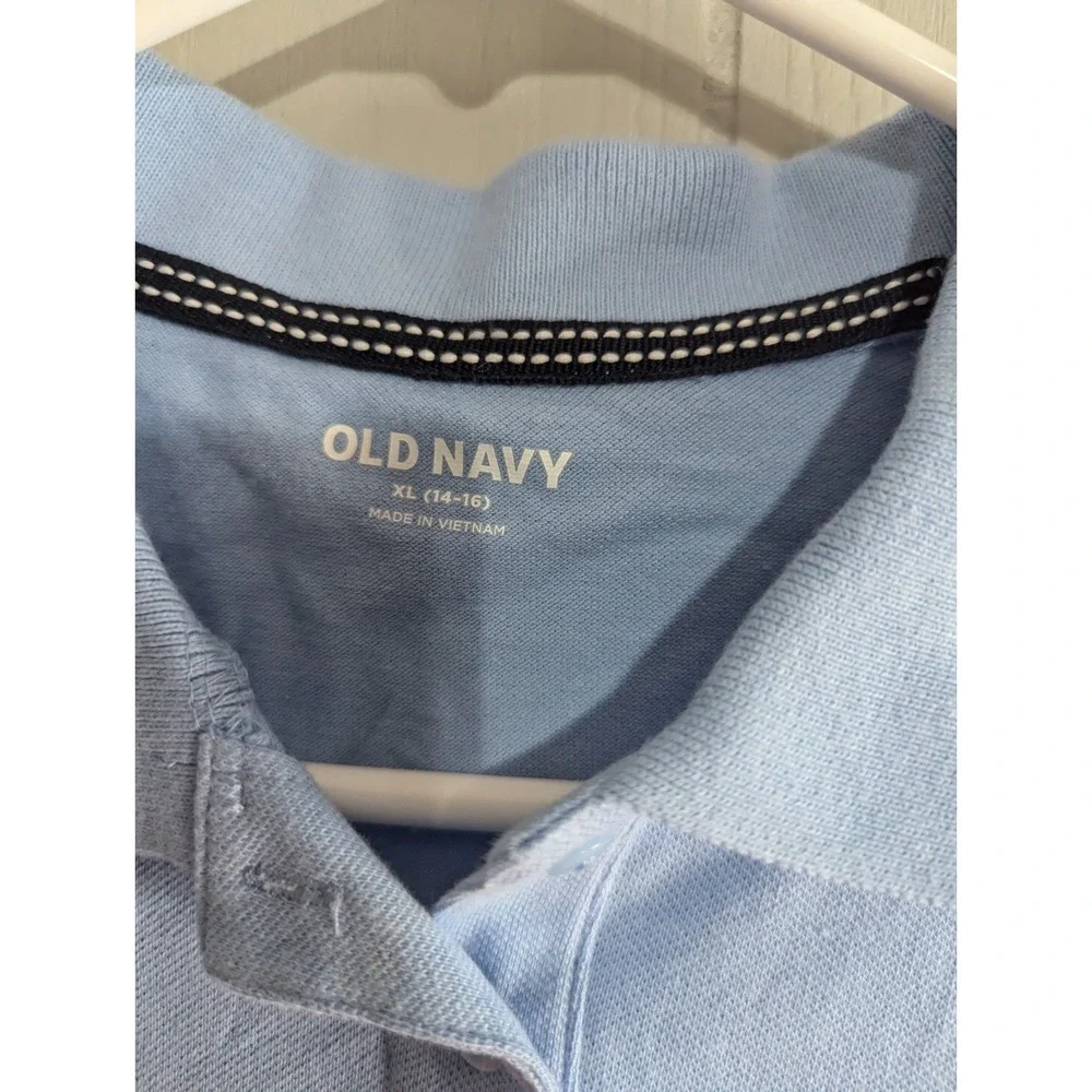 Old Navy Girl 14-16 blue‎ polo school uniform shirt top NWT